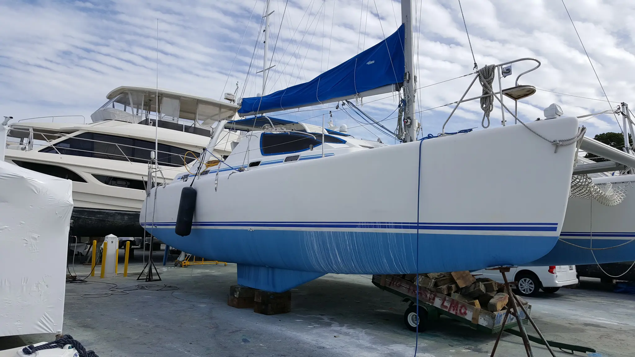 Used Sail Catamaran for Sale 2002 Admiral 38 Boat Highlights