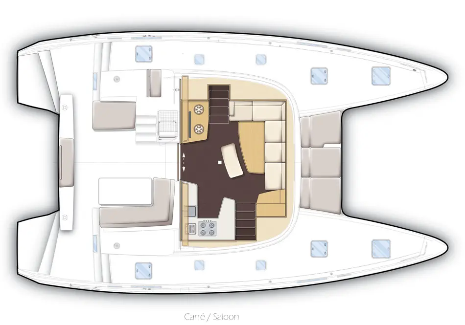 New Sail Catamaran for Sale 2019 Lagoon 42 Layout & Accommodations