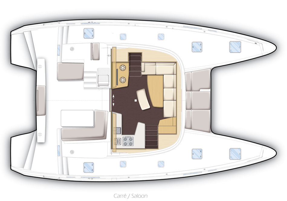 New Sail Catamaran for Sale 2019 Lagoon 42 Layout & Accommodations